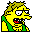 small icon of barney from the simpons
